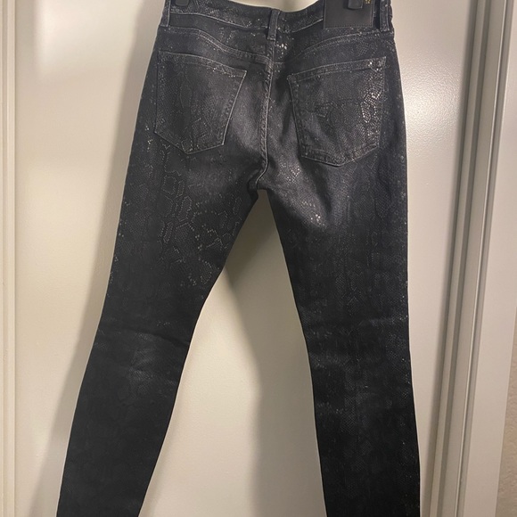 R13 ALISON SKINNY IN BLACK SNAKE SIZE 26 NEW WITH TAGS - Picture 6 of 13